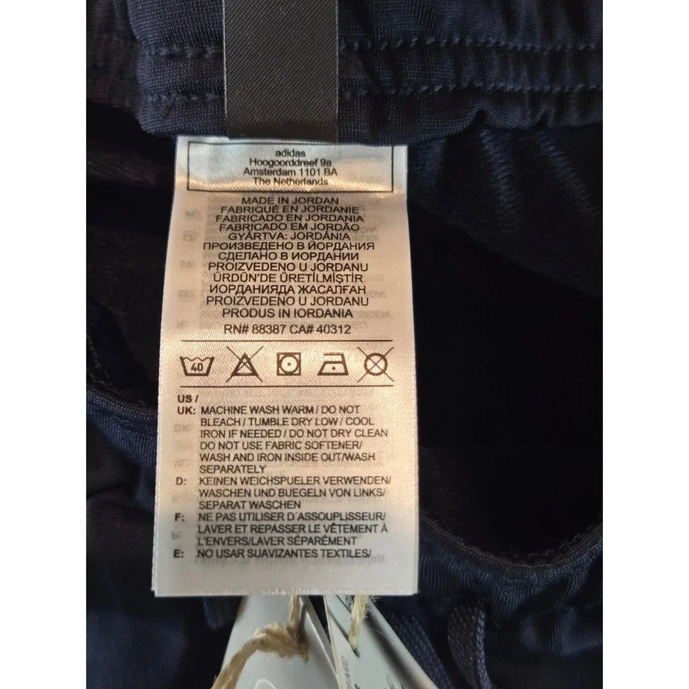 Adidas Track Pants Mens 4X Navy Blue 3-Stripes Slim Fit Tricot Athletic NWT